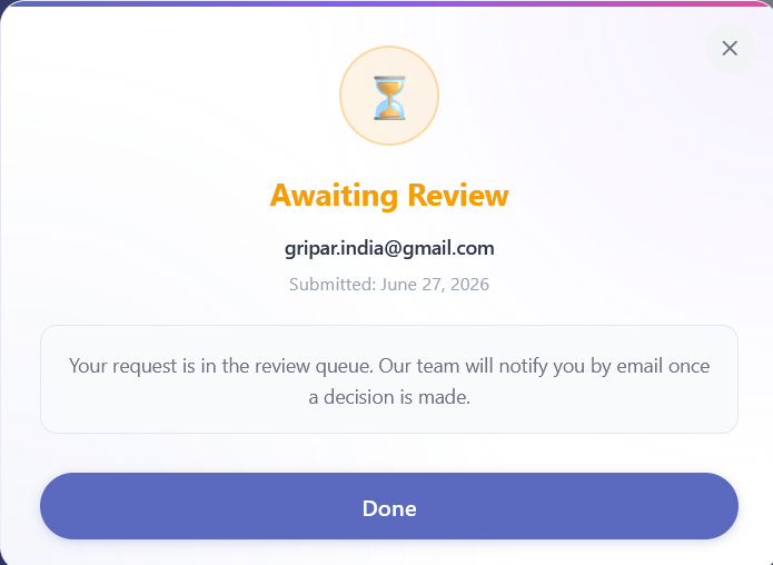 Request status view